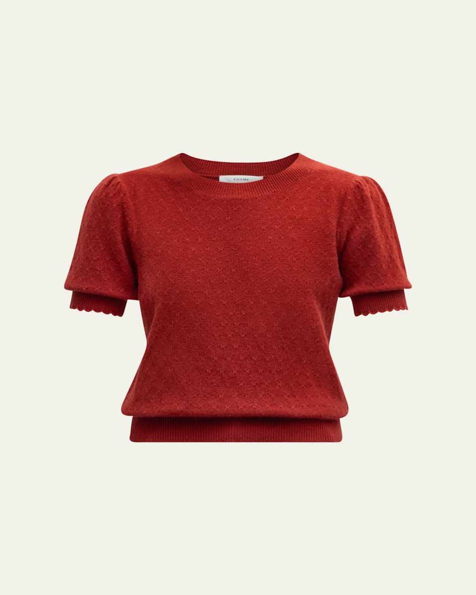 Cashmere Puff-Sleeve Sweater